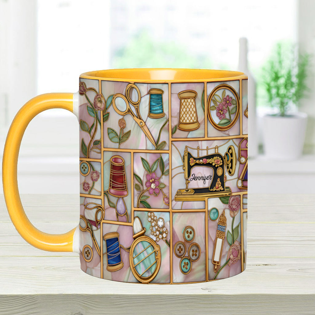 Mug personnalisé « Juste une fille qui adore coudre »