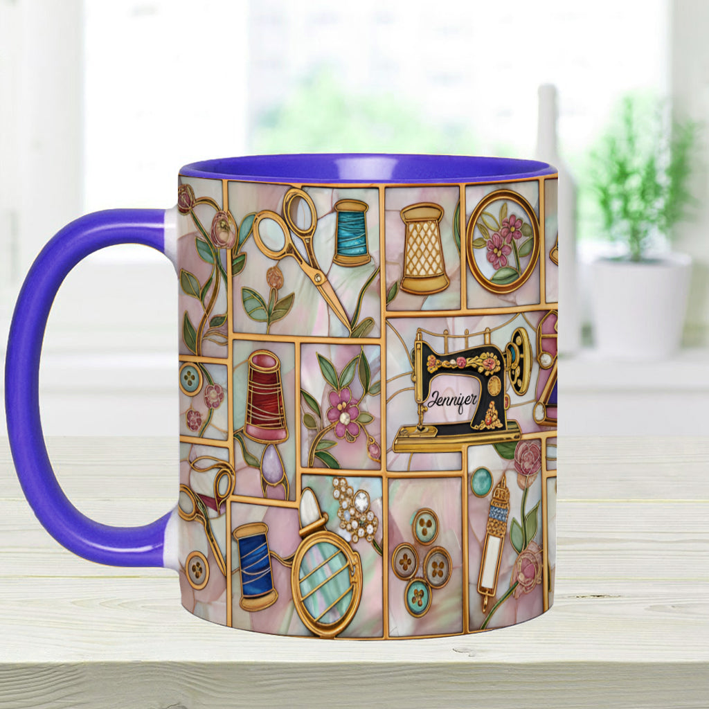 Mug personnalisé « Juste une fille qui adore coudre »