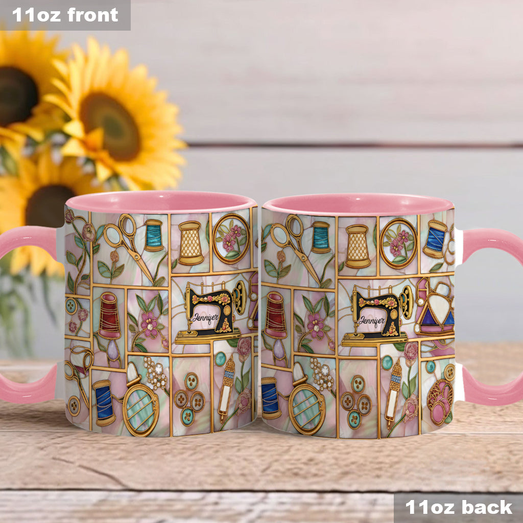 Mug personnalisé « Juste une fille qui adore coudre »