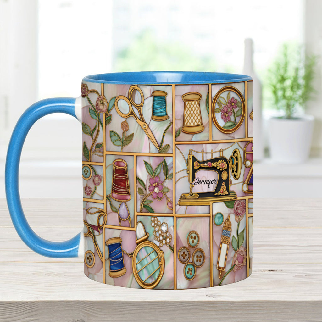 Mug personnalisé « Juste une fille qui adore coudre »