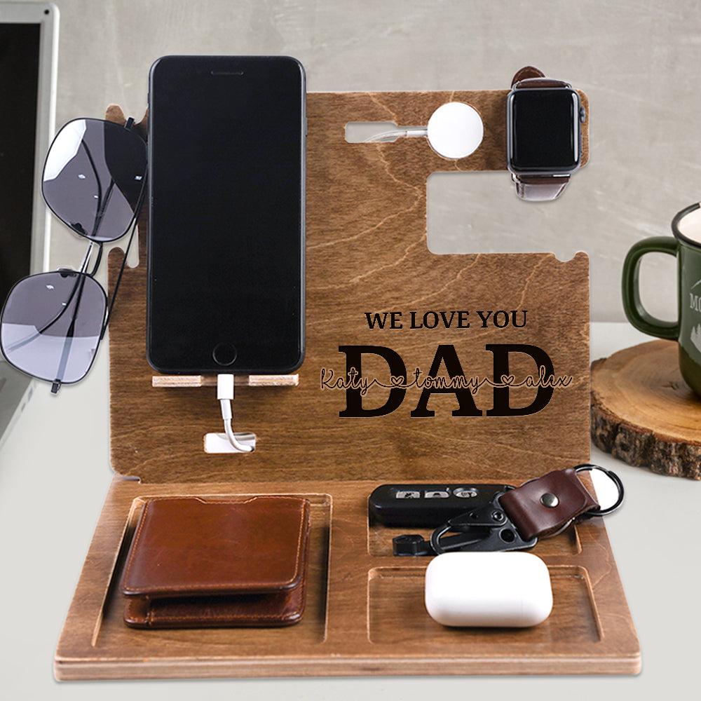 We Love You Dad - Personalized Father Docking Station