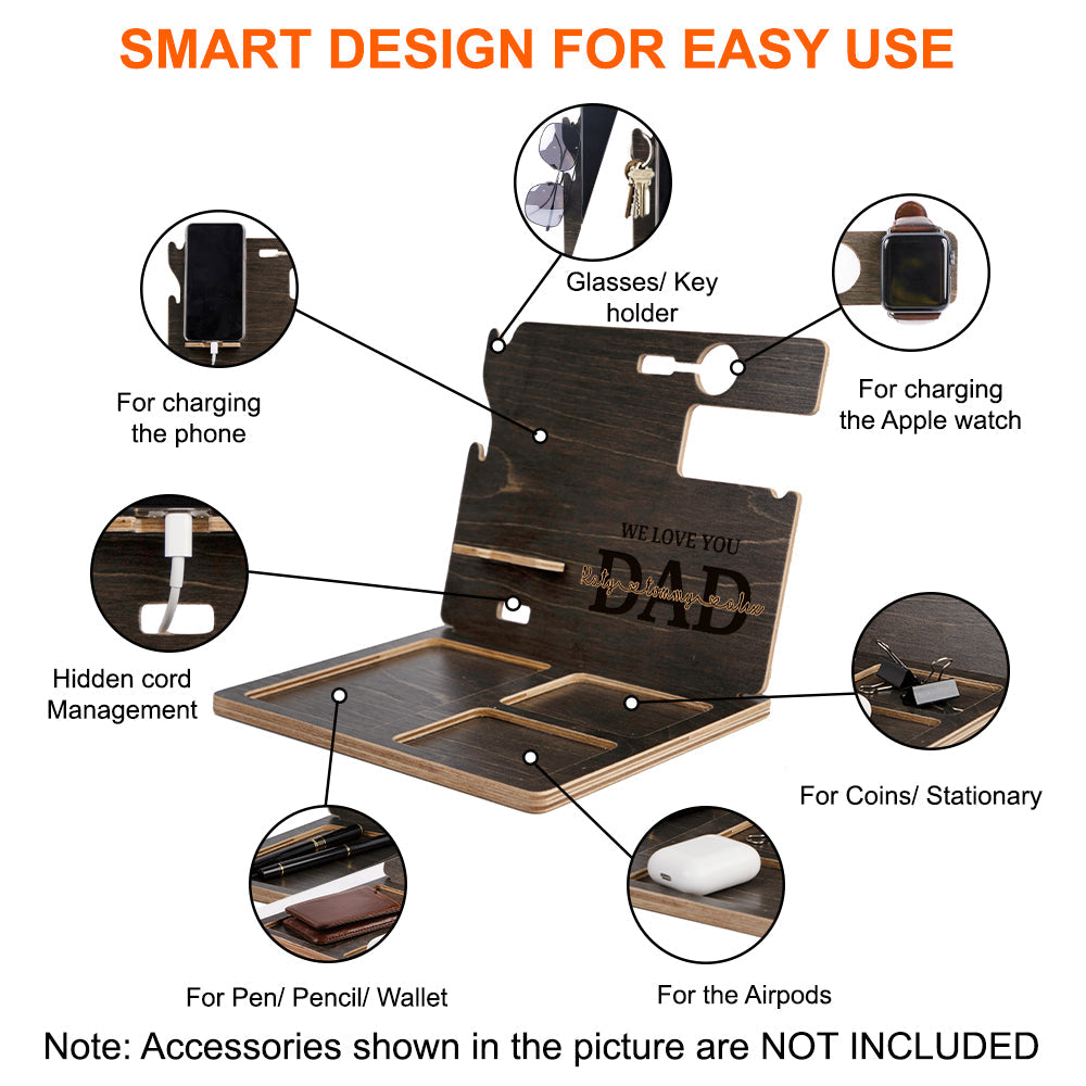 We Love You Dad - Personalized Father Docking Station