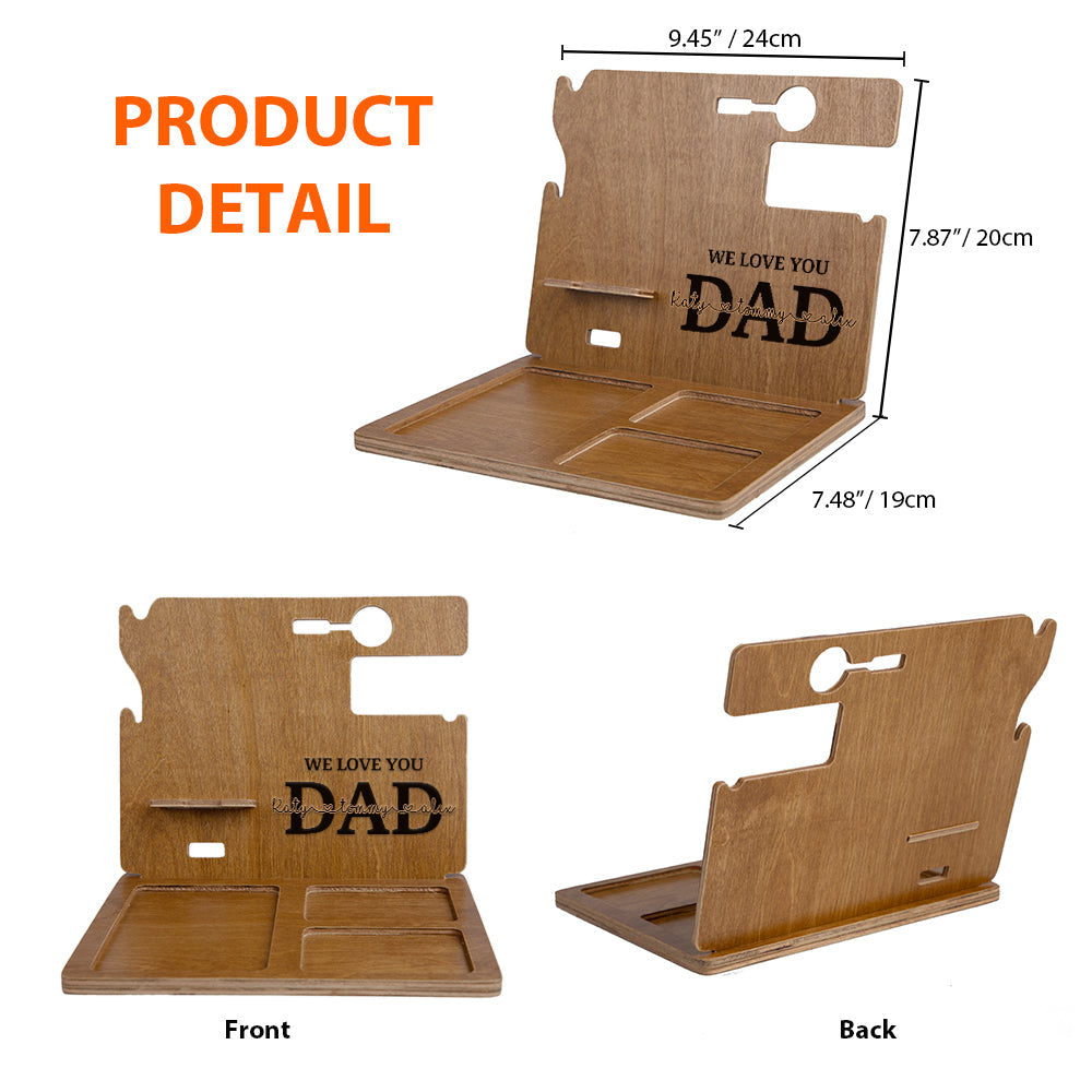 We Love You Dad - Personalized Father Docking Station