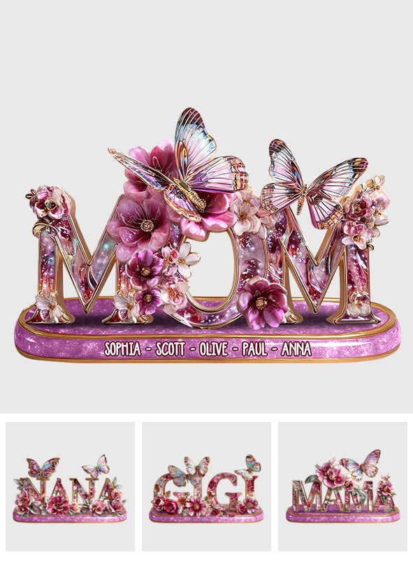 Gift For Mom Flower - Personalized Mother Custom Shaped Acrylic Plaque