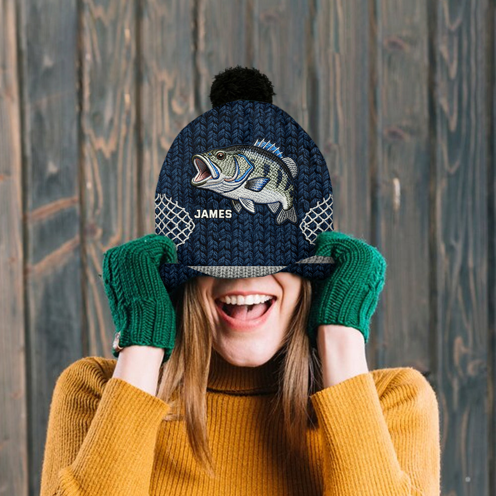Fishing Make Me Happy - Personalized Fishing Beanie Hat