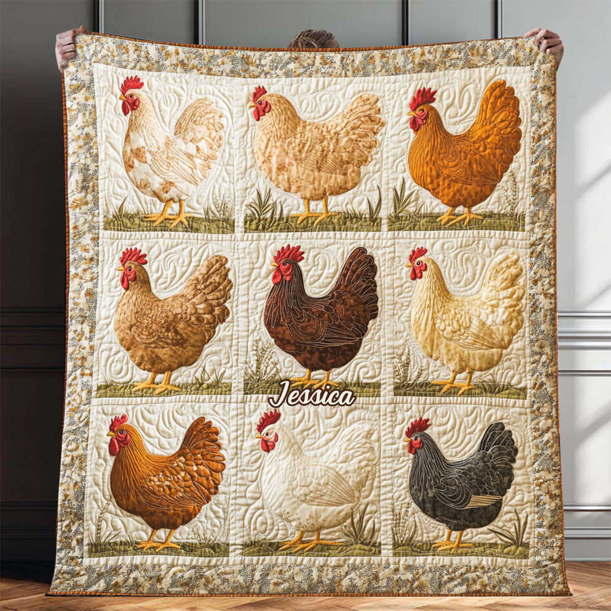 La vie est plus belle avec des poules - Couverture personnalisée pour poules