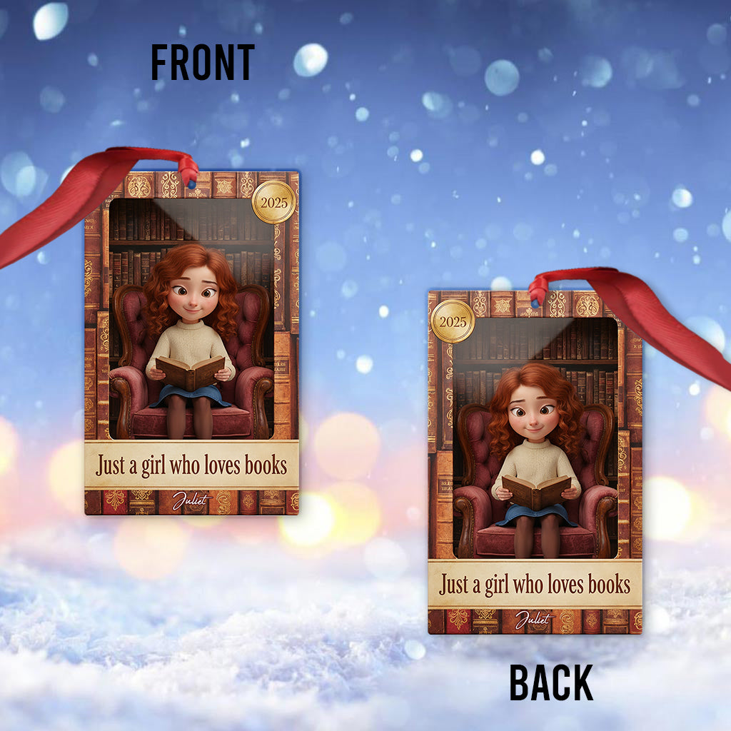 Amoureux des livres dans une boîte à jouets - Ornement de livre personnalisé