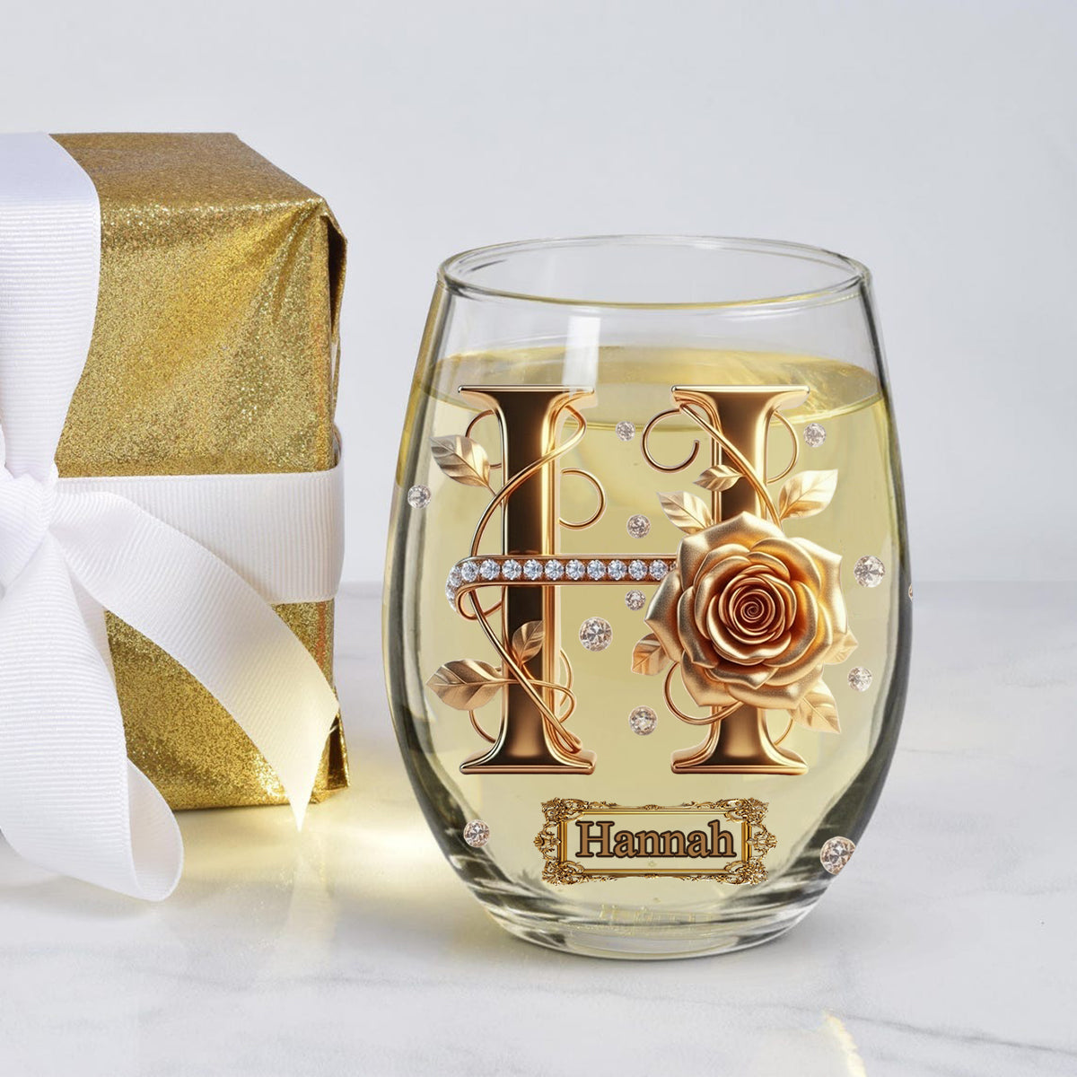 Meilleures amies pour toujours - Verre à vin personnalisé « Meilleures amies »