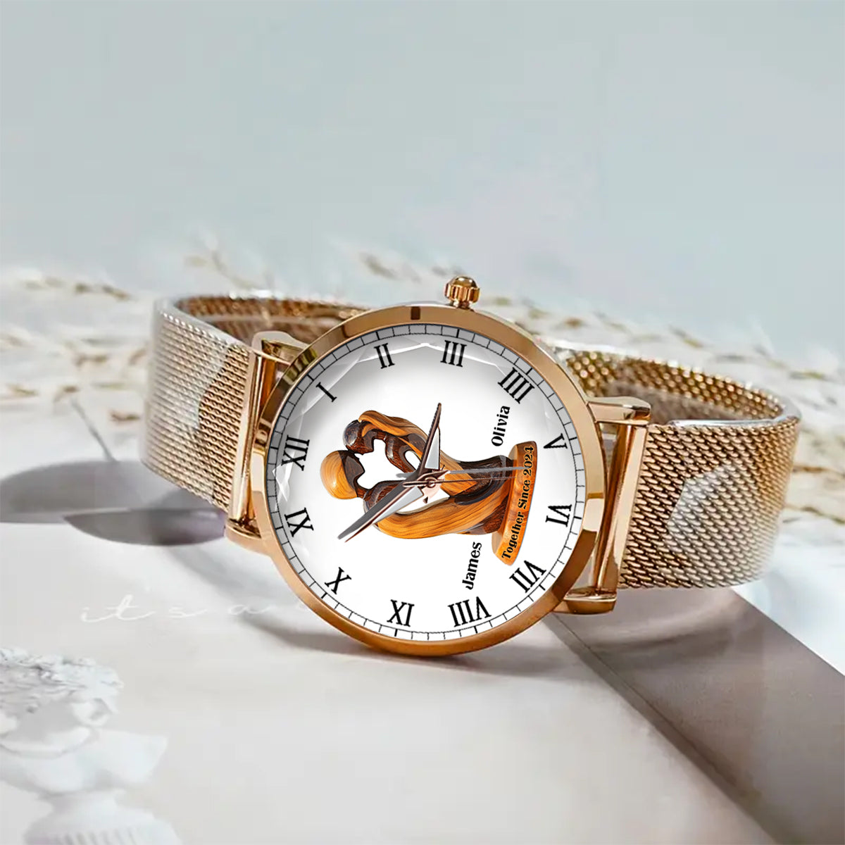 Toi et moi, on gère ça - Montre-bracelet personnalisée pour couple de femmes
