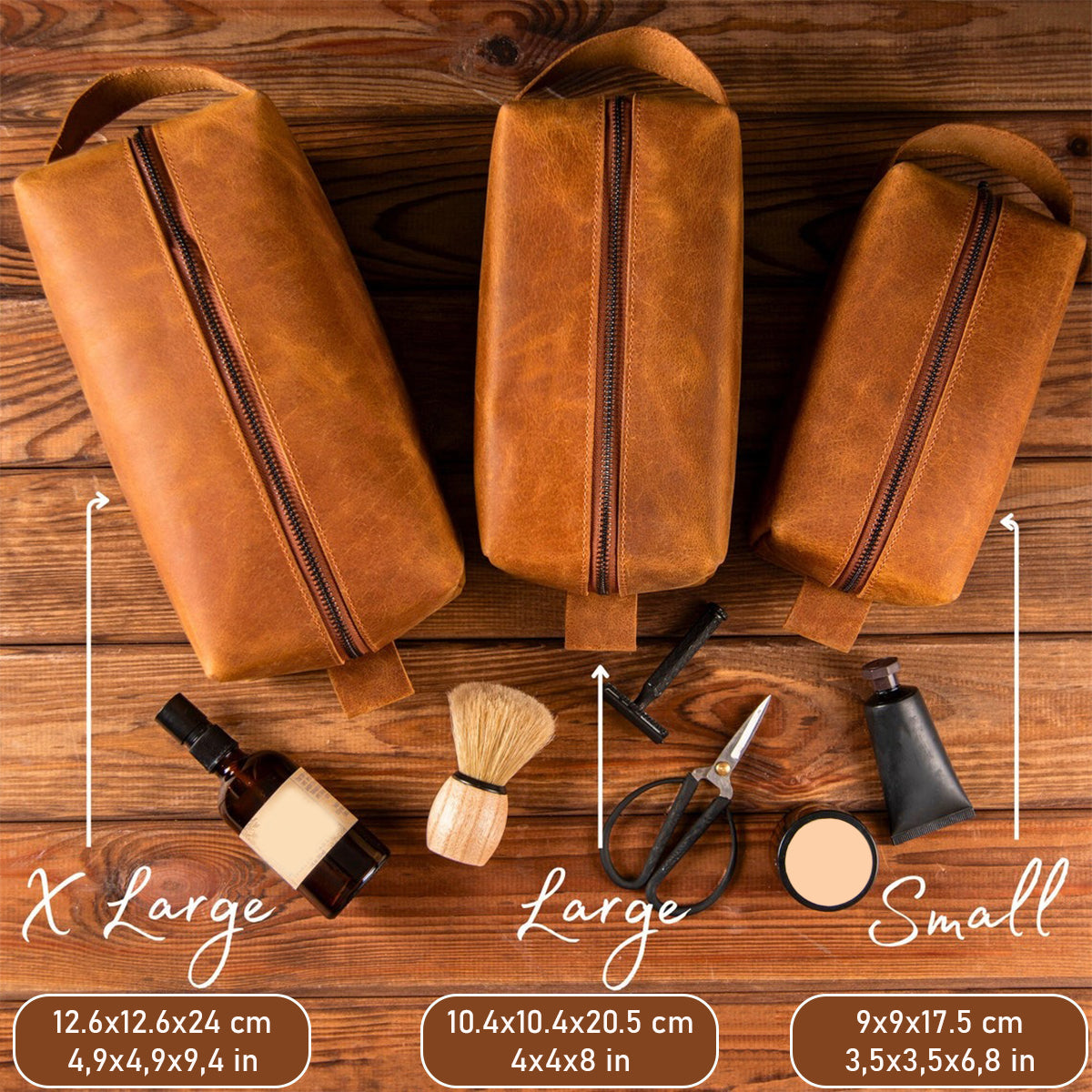 Congrats On Being My Brother - Personalized Sibling Leather Toiletry Bag