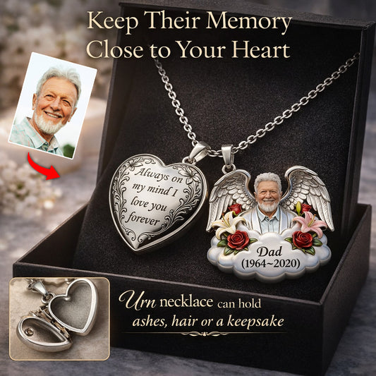 Urn Necklace for Ashes, Cremation Jewelry Necklace, Memorial Gift - Personalized Memorial Urn Pendant Necklace