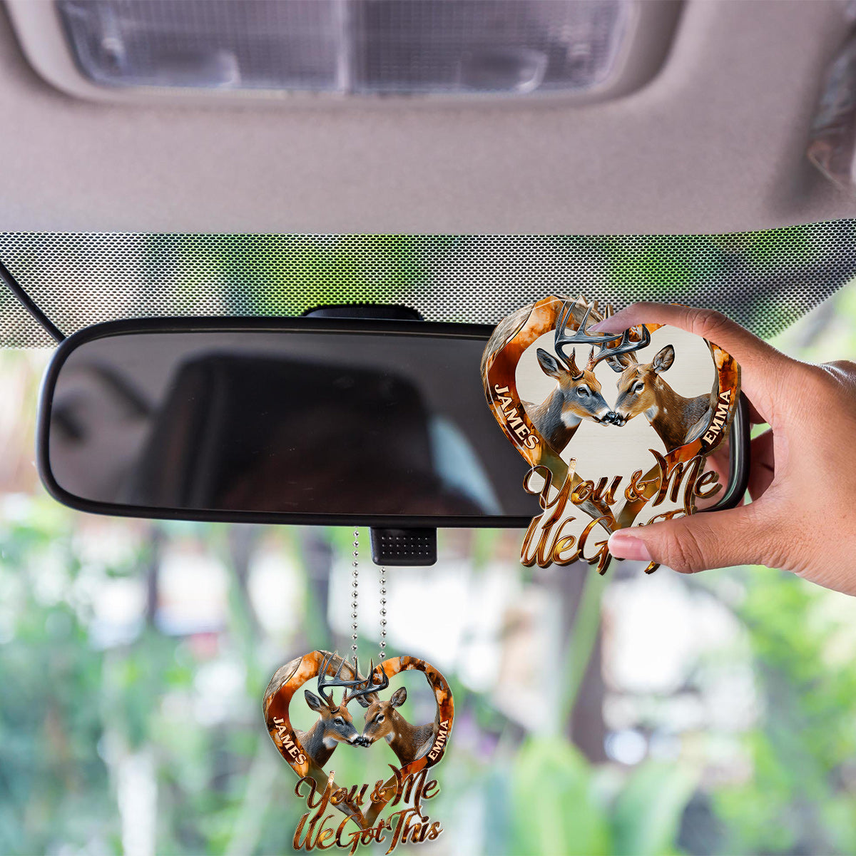 You & Me We Got This - Personalized Hunting Transparent Car Ornament