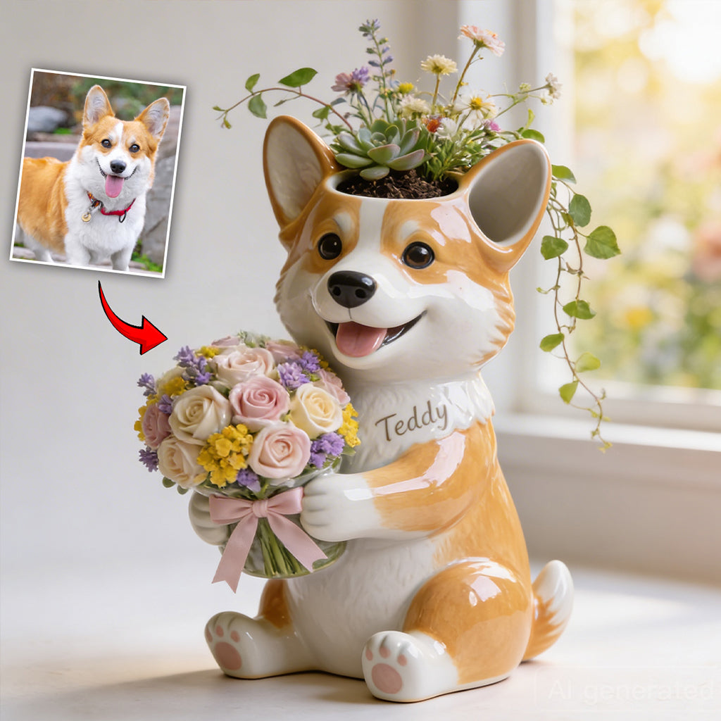 Custom Any Photo - Personalized Dog Acrylic Pot