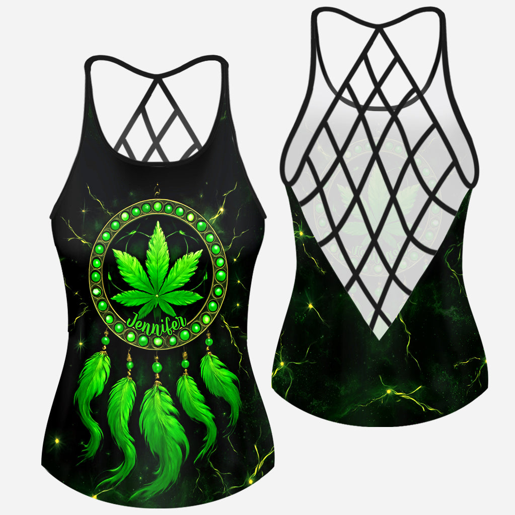 Débardeur et short femme Let's Get High Weed Cross