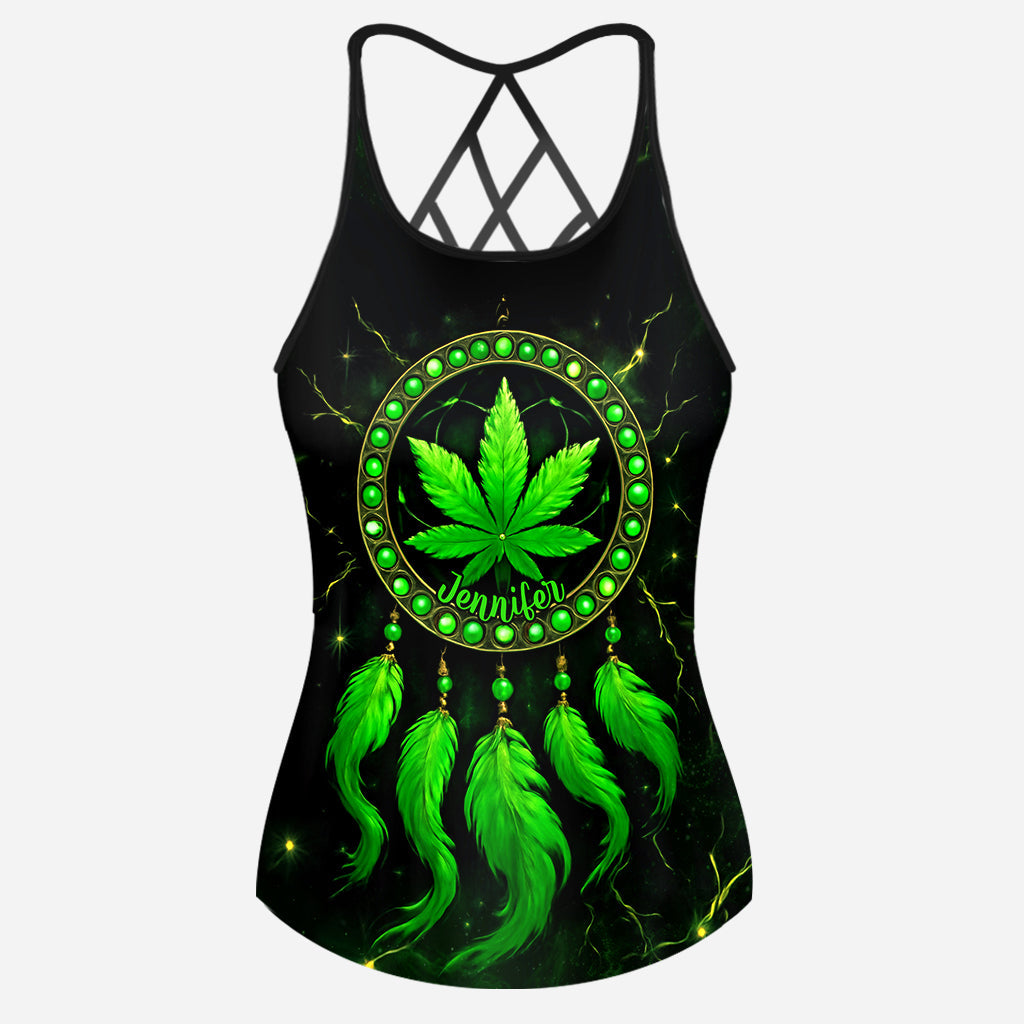 Débardeur et short femme Let's Get High Weed Cross
