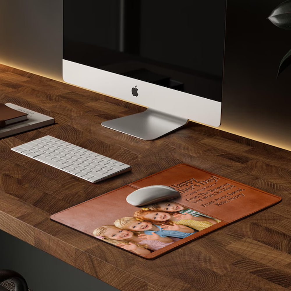 Raisons de travailler - Tapis de souris personnalisé pour père