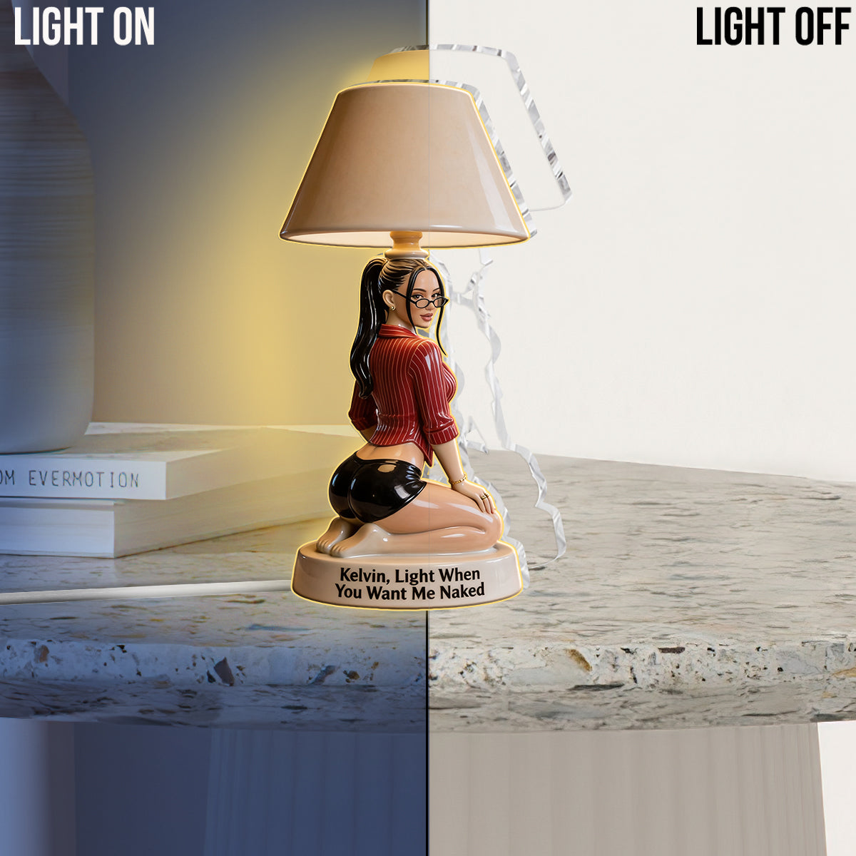 Lumière Quand Tu Me Manques - Lampe de Nuit LED Acrylique Personnalisée