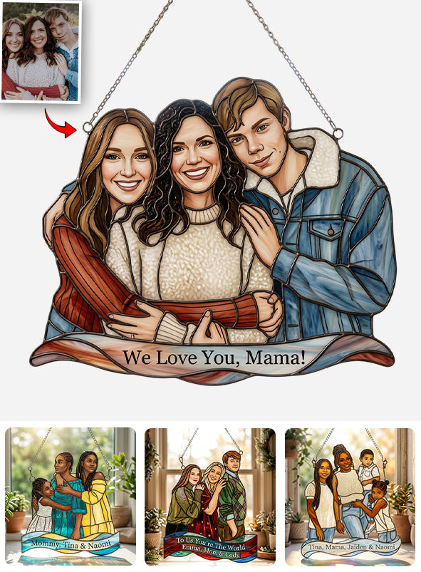 Custom Any Photo - Personalized Mother Window Hanging Suncatcher Ornament