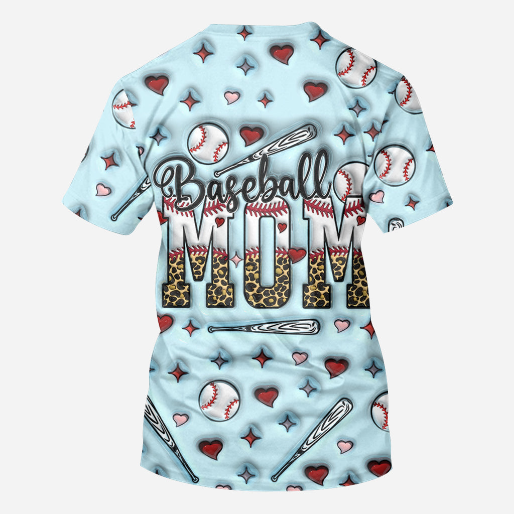 Baseball Mom - Personalized Baseball All Over Shirt
