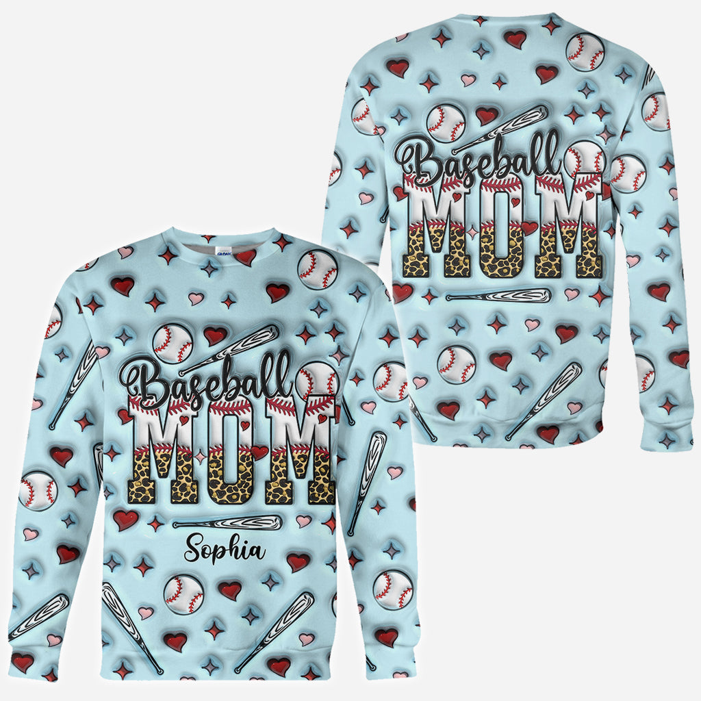 Baseball Mom - Personalized Baseball All Over Shirt