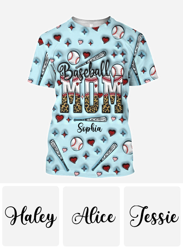 Baseball Mom - Personalized Baseball All Over Shirt