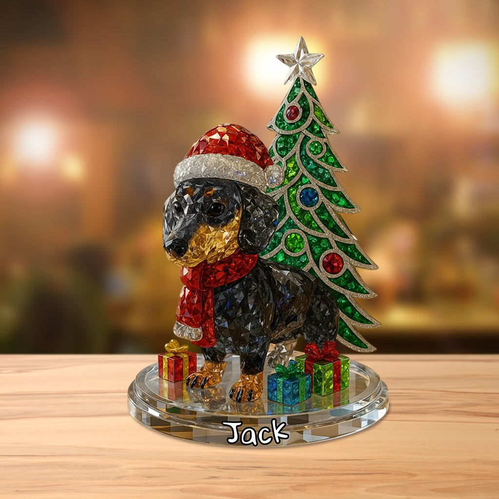 Plaque acrylique personnalisée pour animaux de compagnie - Cadeau de Noël pour chien