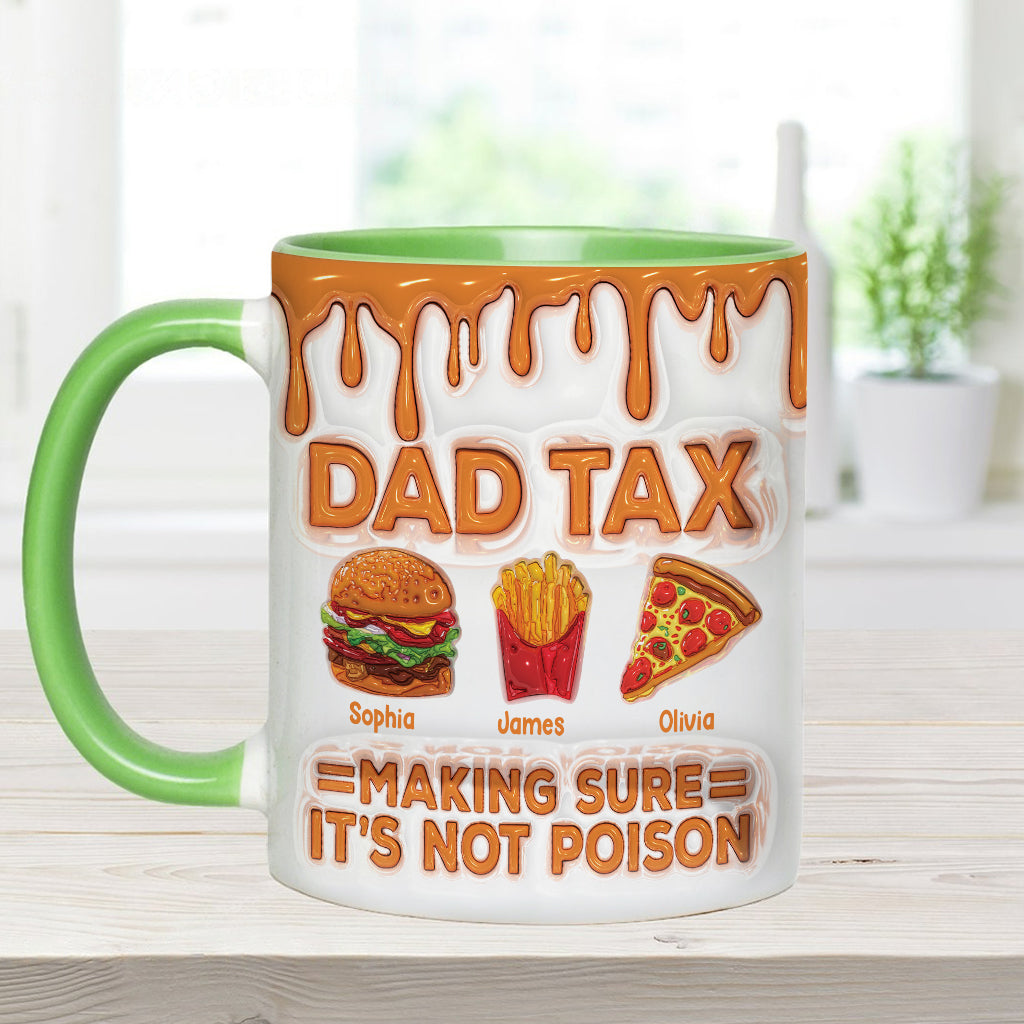 Dad Tax Funny Dad Jokes - Personalized Father Accent Mug