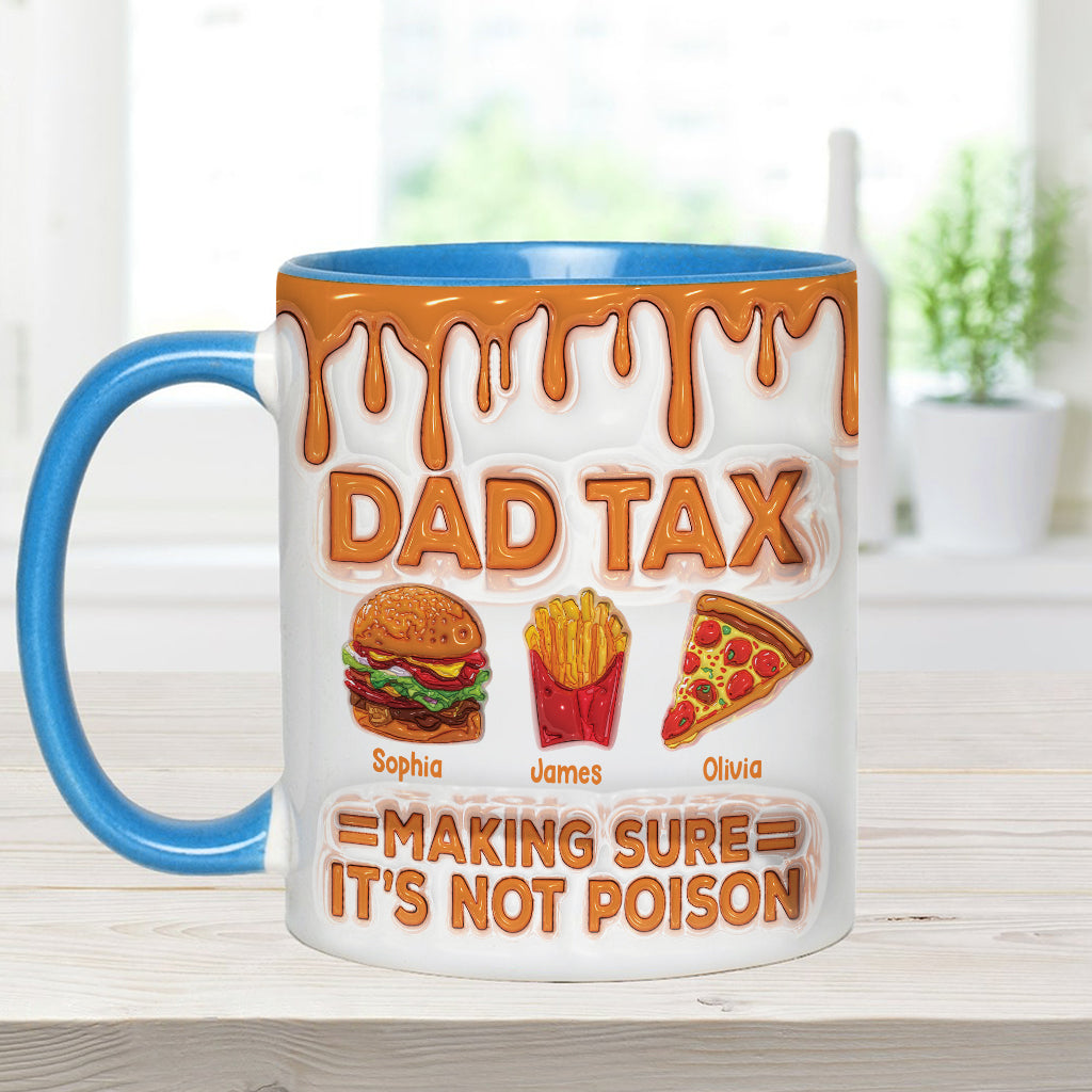 Dad Tax Funny Dad Jokes - Personalized Father Accent Mug