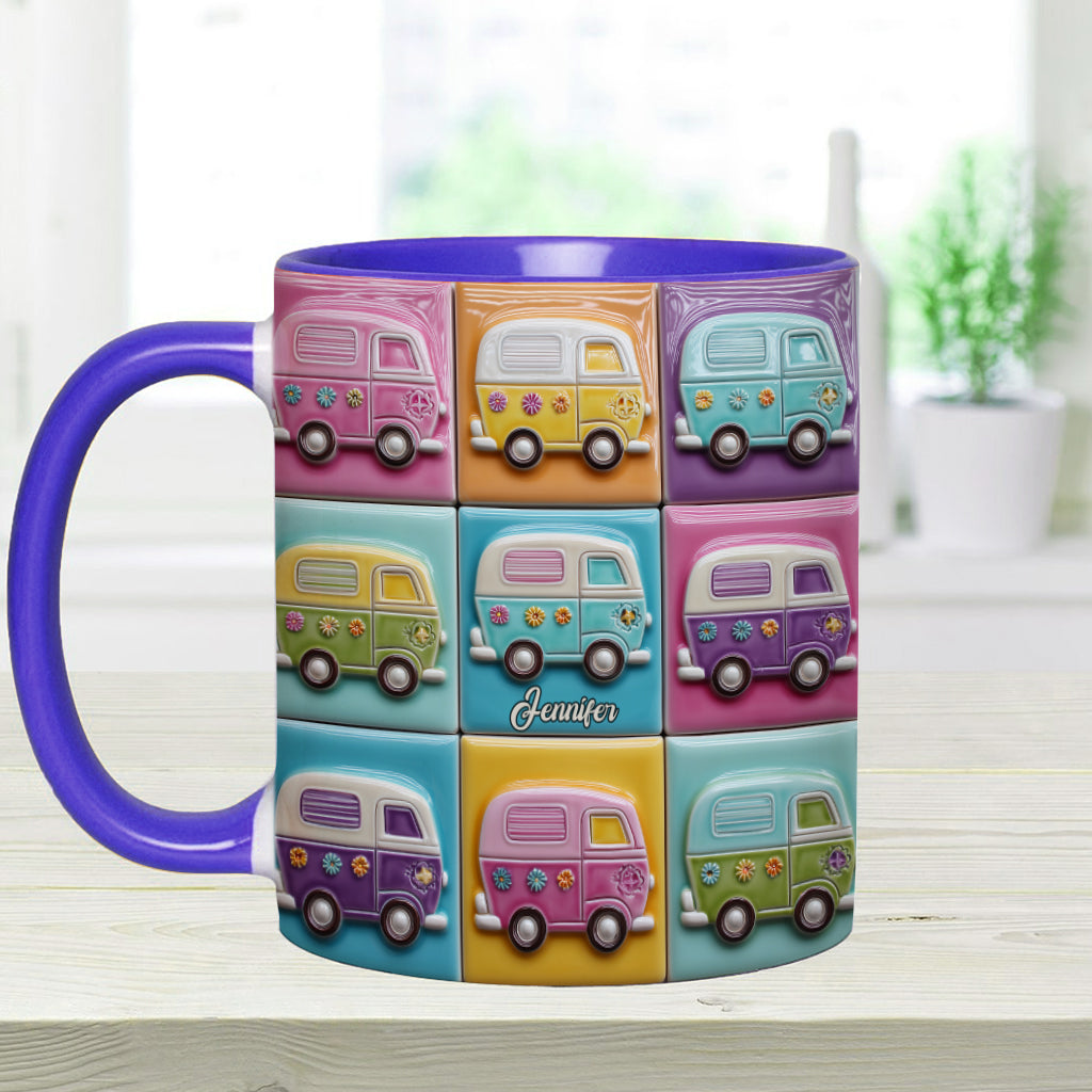 Caravanes hippies - Mug personnalisé à l'esprit hippie