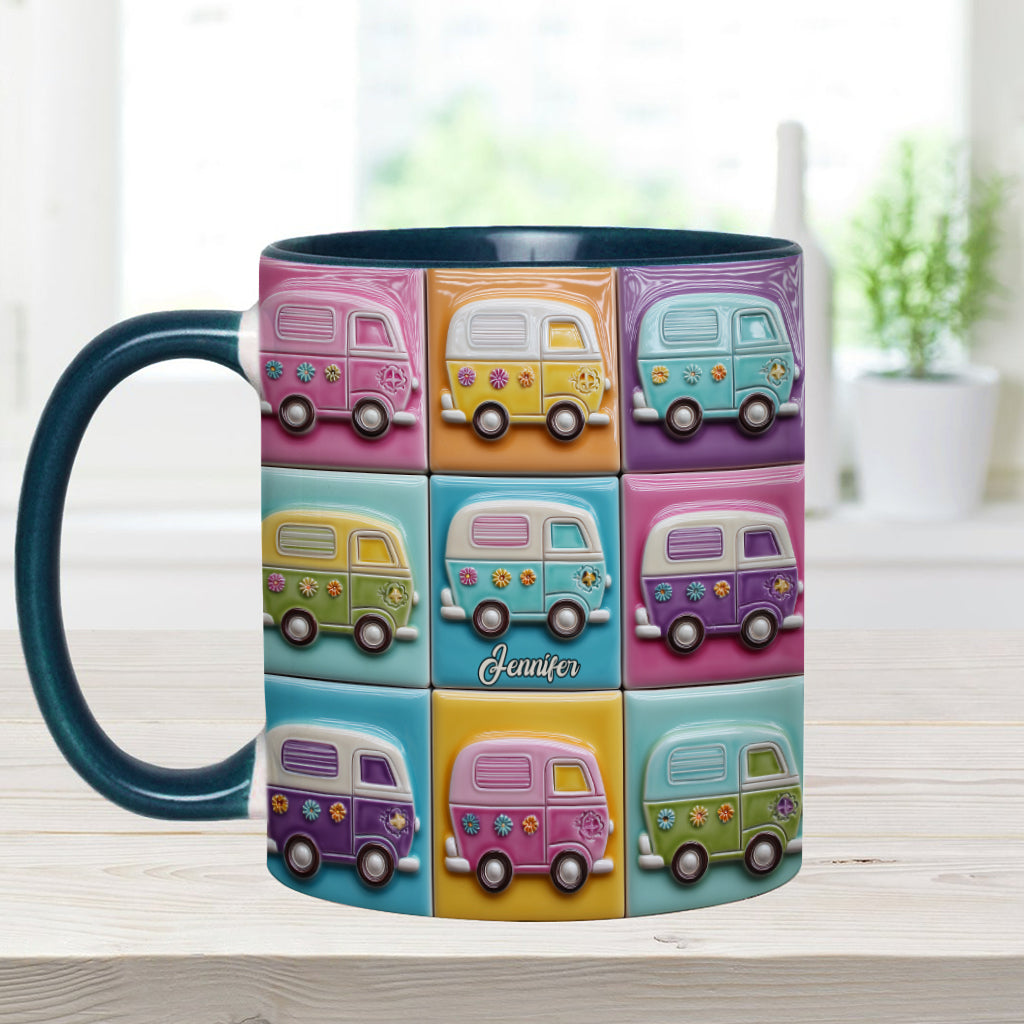 Caravanes hippies - Mug personnalisé à l'esprit hippie