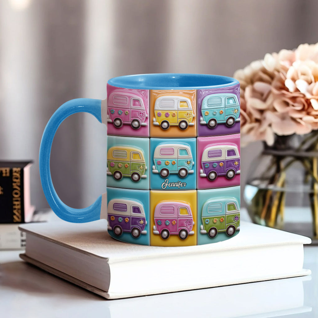 Caravanes hippies - Mug personnalisé à l'esprit hippie