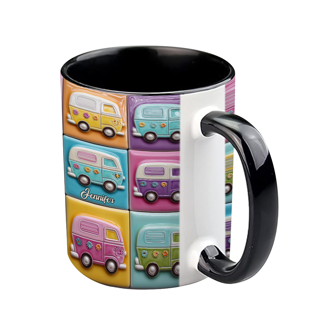 Caravanes hippies - Mug personnalisé à l'esprit hippie