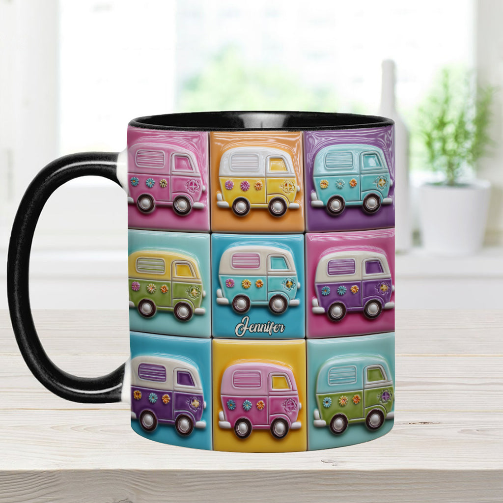 Caravanes hippies - Mug personnalisé à l'esprit hippie