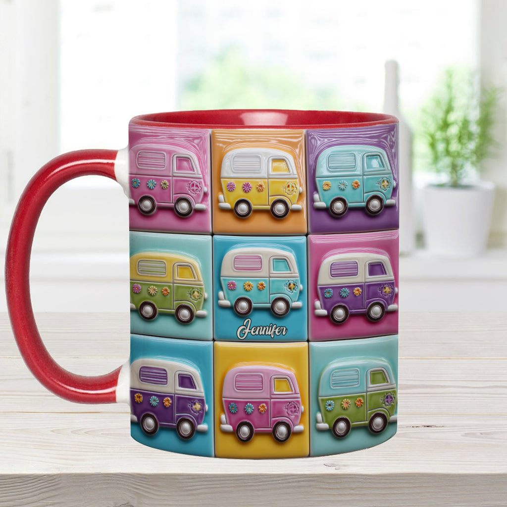 Caravanes hippies - Mug personnalisé à l'esprit hippie