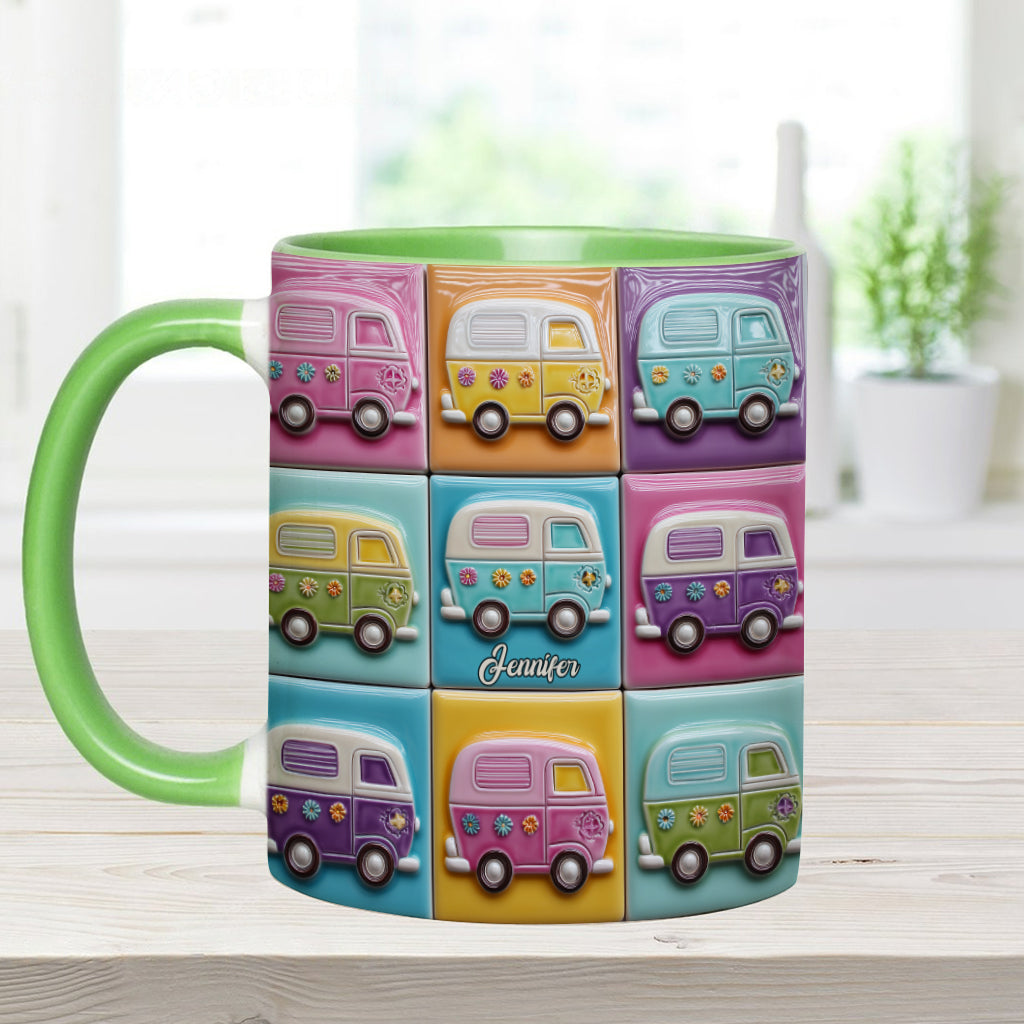 Caravanes hippies - Mug personnalisé à l'esprit hippie