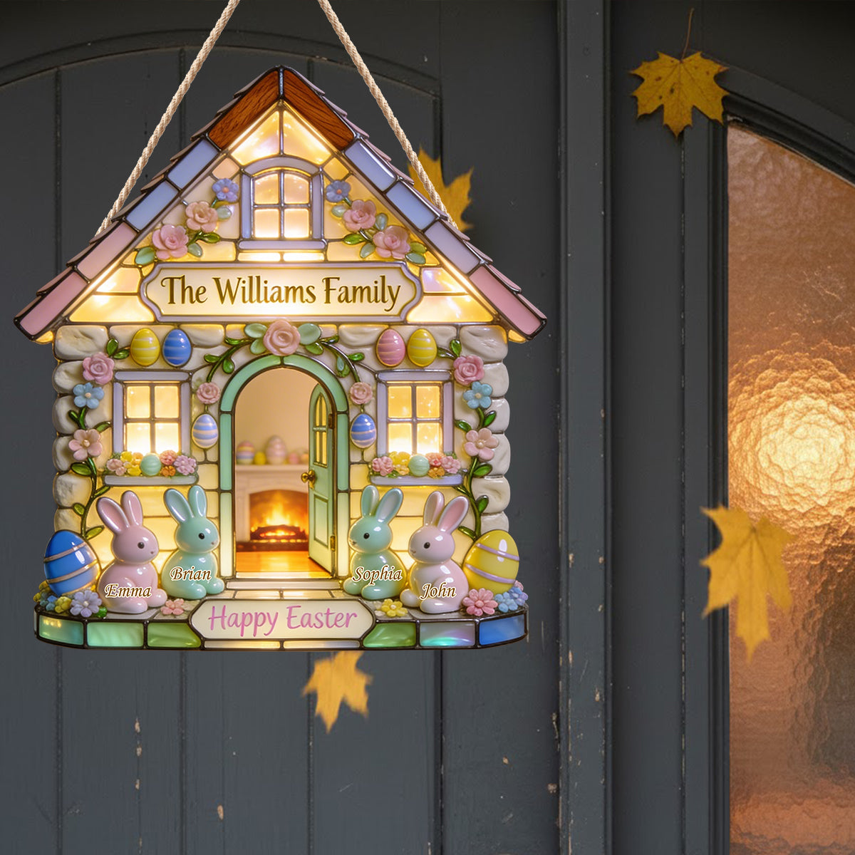 Happy Easter - Personalized Family LED Light Acrylic Sign