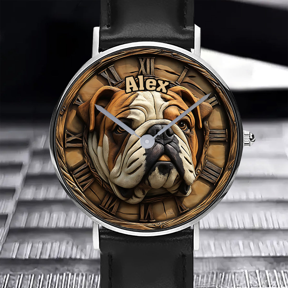 Brave Bulldog - Personalized Dog Hand Watch