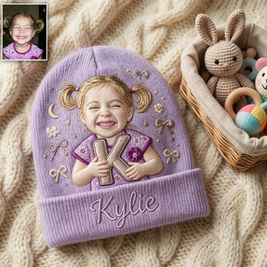 Chapeau Beanie Personnalisé pour Enfant - Photo Personnalisée