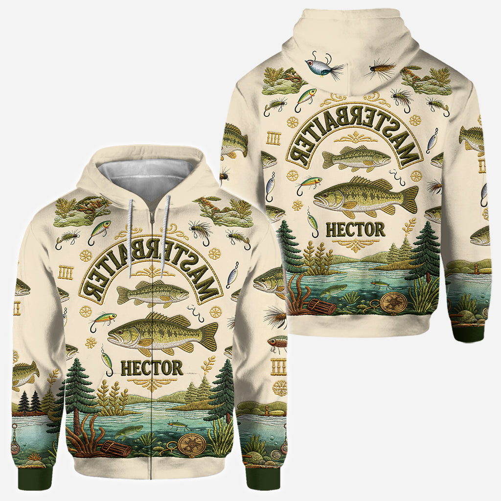 Masterbaiter Upside Down Text Fishing Lovers Gift - Personalized Fishing All Over Shirt