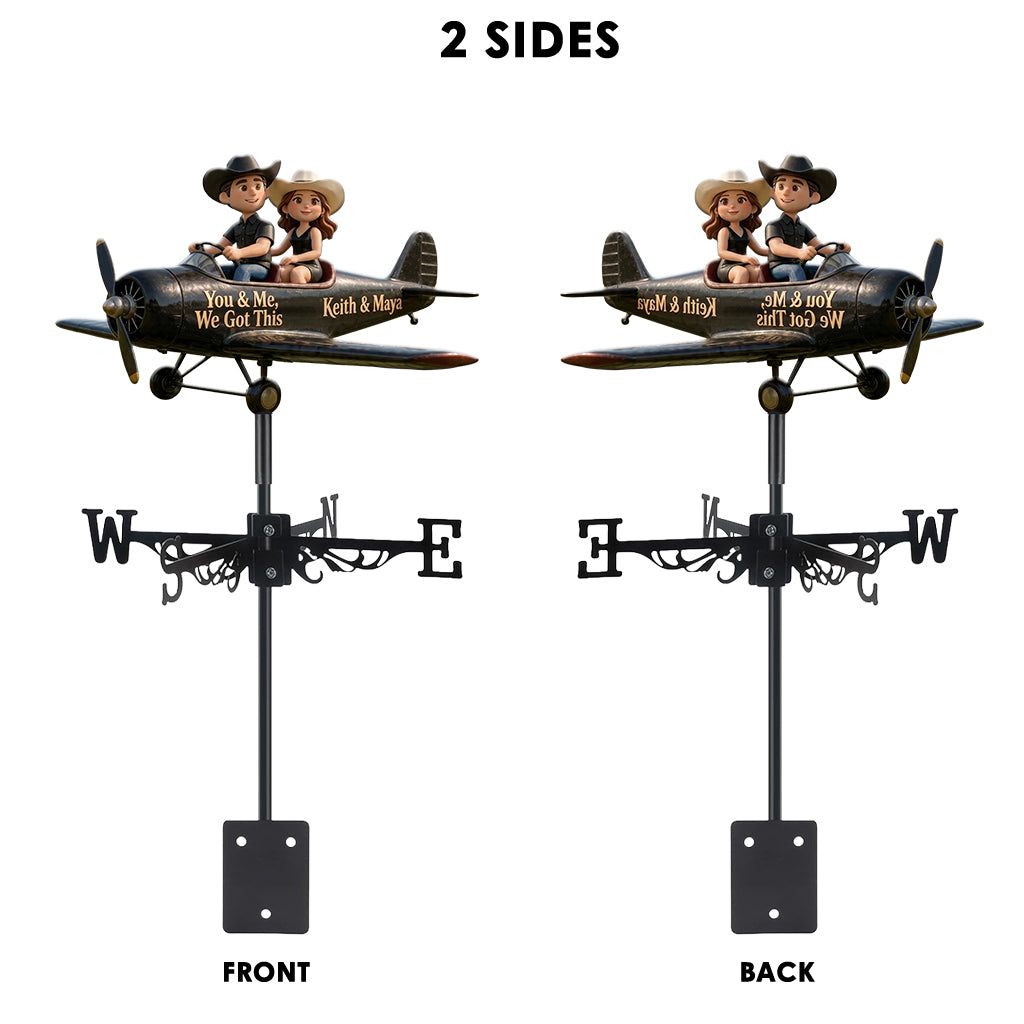 Airphane Couple - Personalized Couple Weather Vane