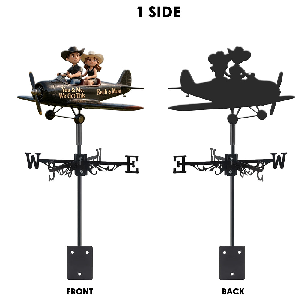 Airphane Couple - Personalized Couple Weather Vane