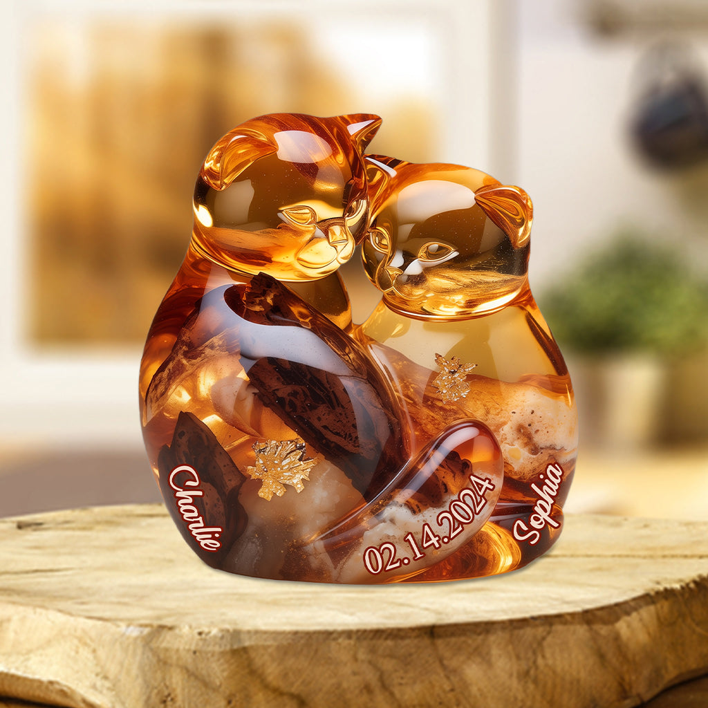 Amour éternel - Plaque acrylique personnalisée pour couple