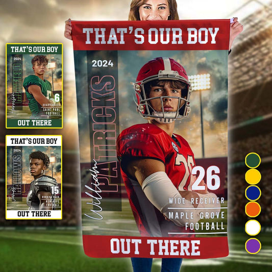 C'est mon garçon ! - Drapeau de maison personnalisé sur le thème du football