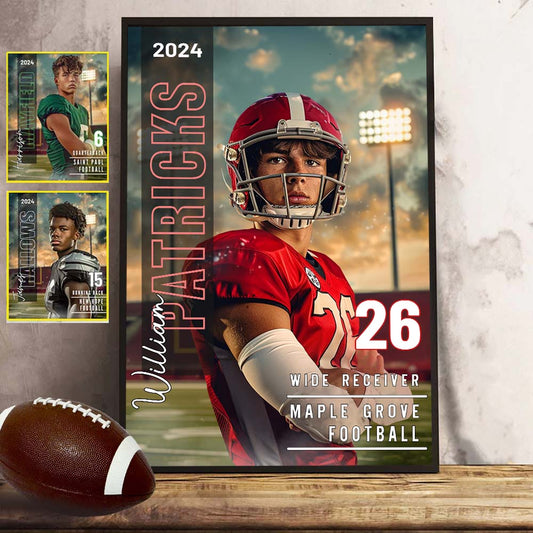Tout sport, nom, poste, numéro, équipe… - Toile et affiche de football personnalisées