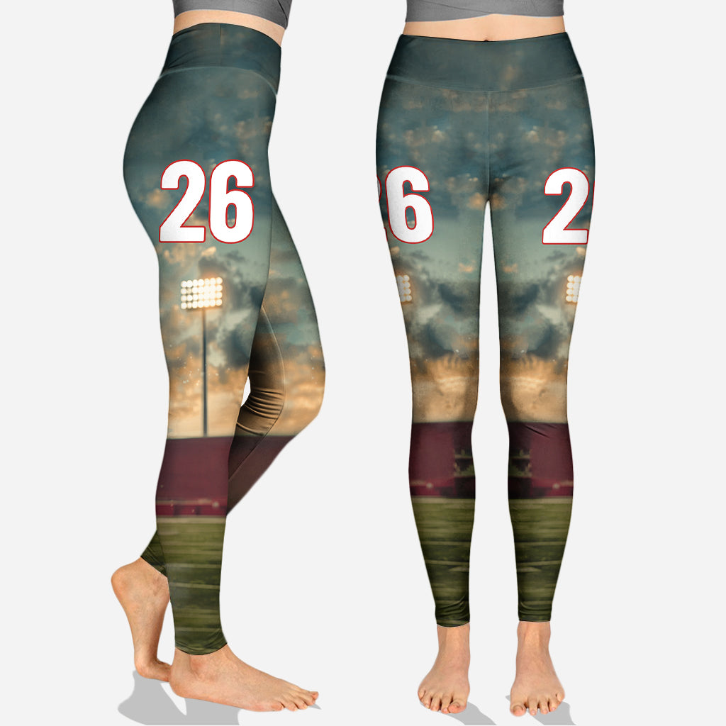 Tout sport, nom, poste, numéro, équipe… - Sweat à capuche et legging de football personnalisés