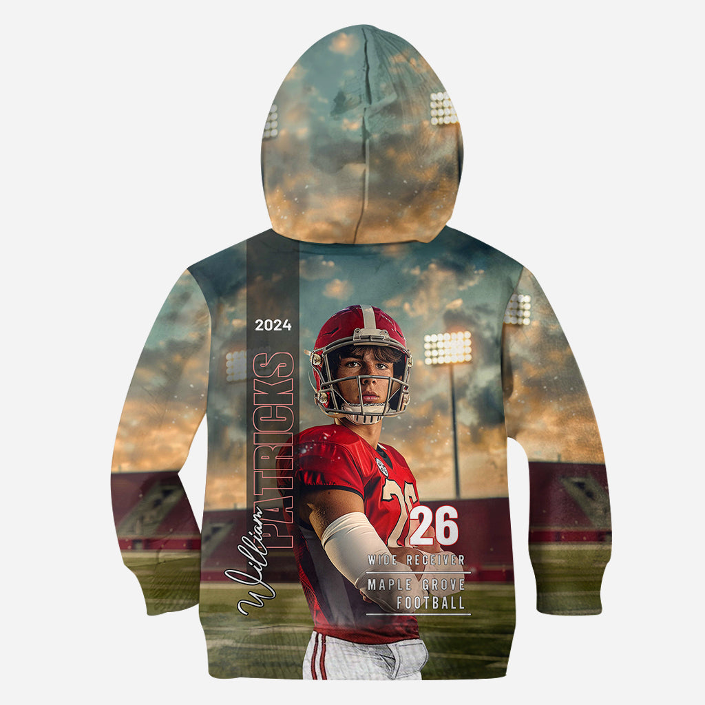 Tout sport, nom, poste, numéro, équipe… - Sweat à capuche et legging de football personnalisés