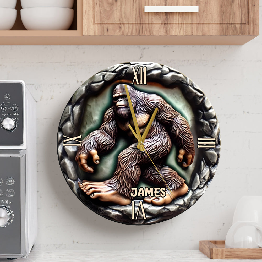 Mystical Creature - Personalized Bigfoot Wall Clock