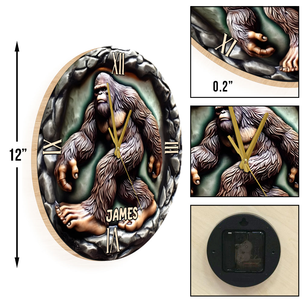 Mystical Creature - Personalized Bigfoot Wall Clock