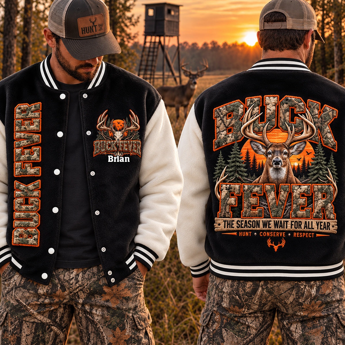 Buck Fever - Personalized Hunting Varsity Jacket