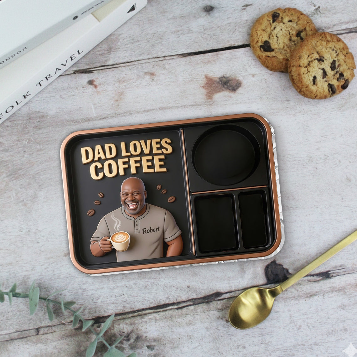 Papa Aime le Café - Plateau Personnalisé